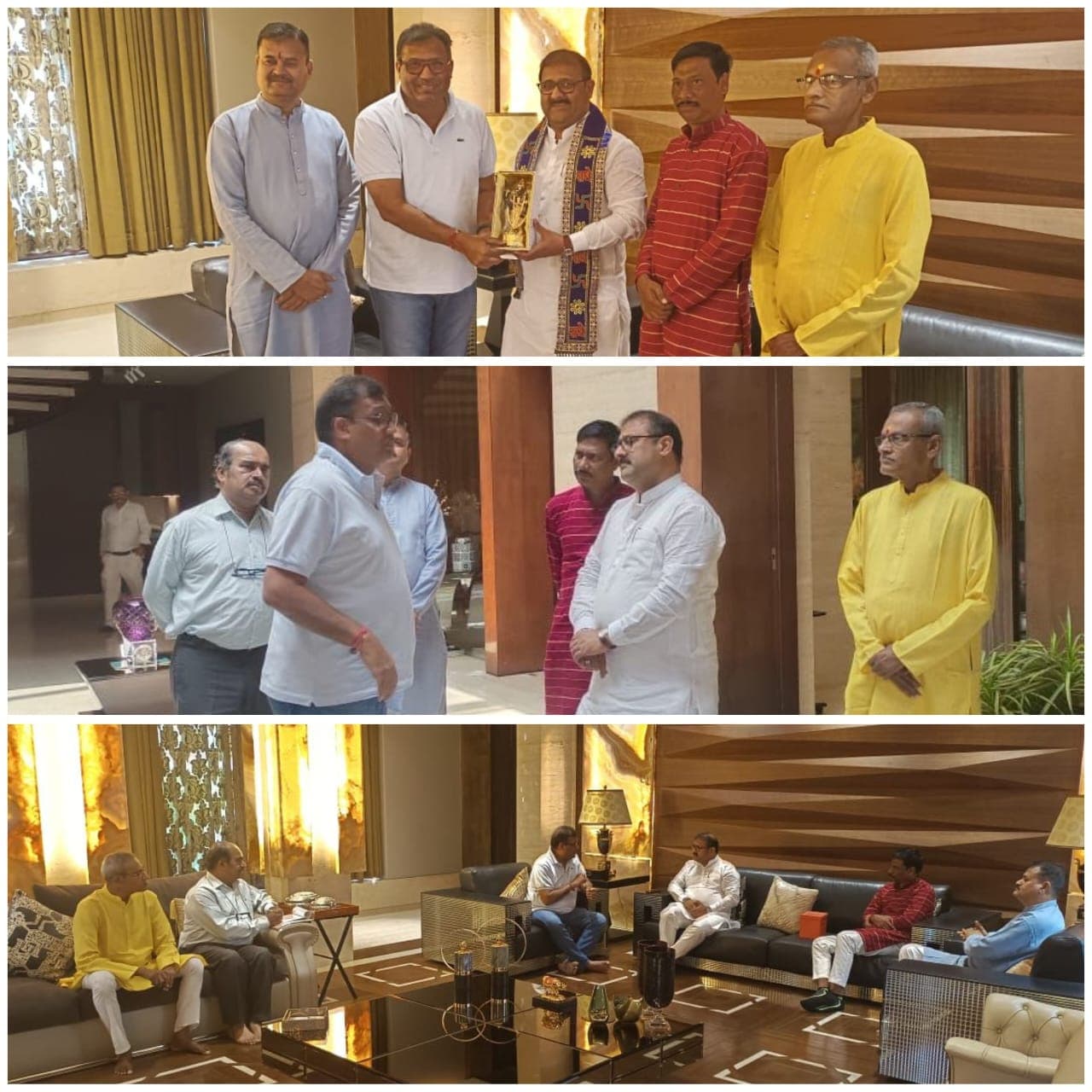 Felicitation by Shri Ravishankar Ji for Cow Conservation